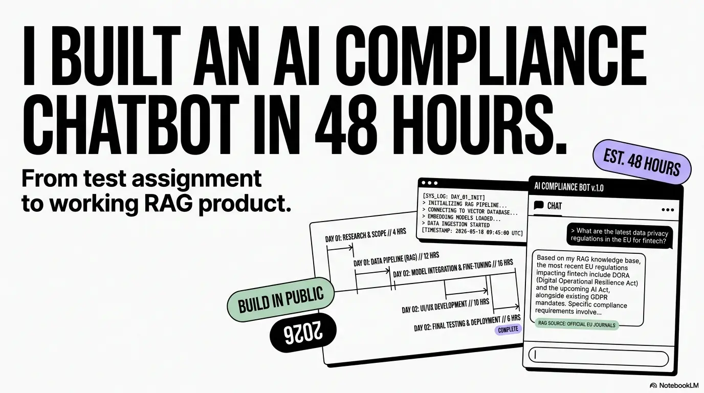 Article cover — building an AI compliance chatbot in 48 hours