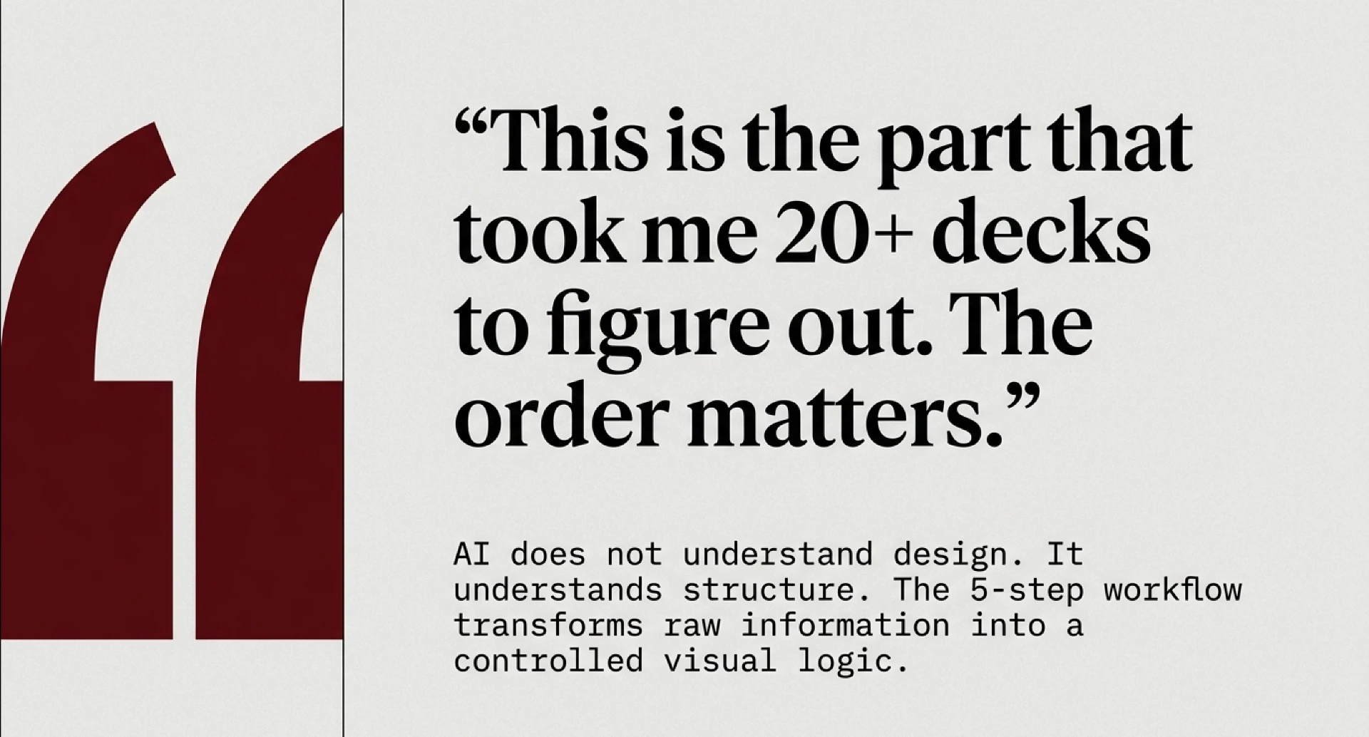 Article cover — writing visual briefs instead of designing slides